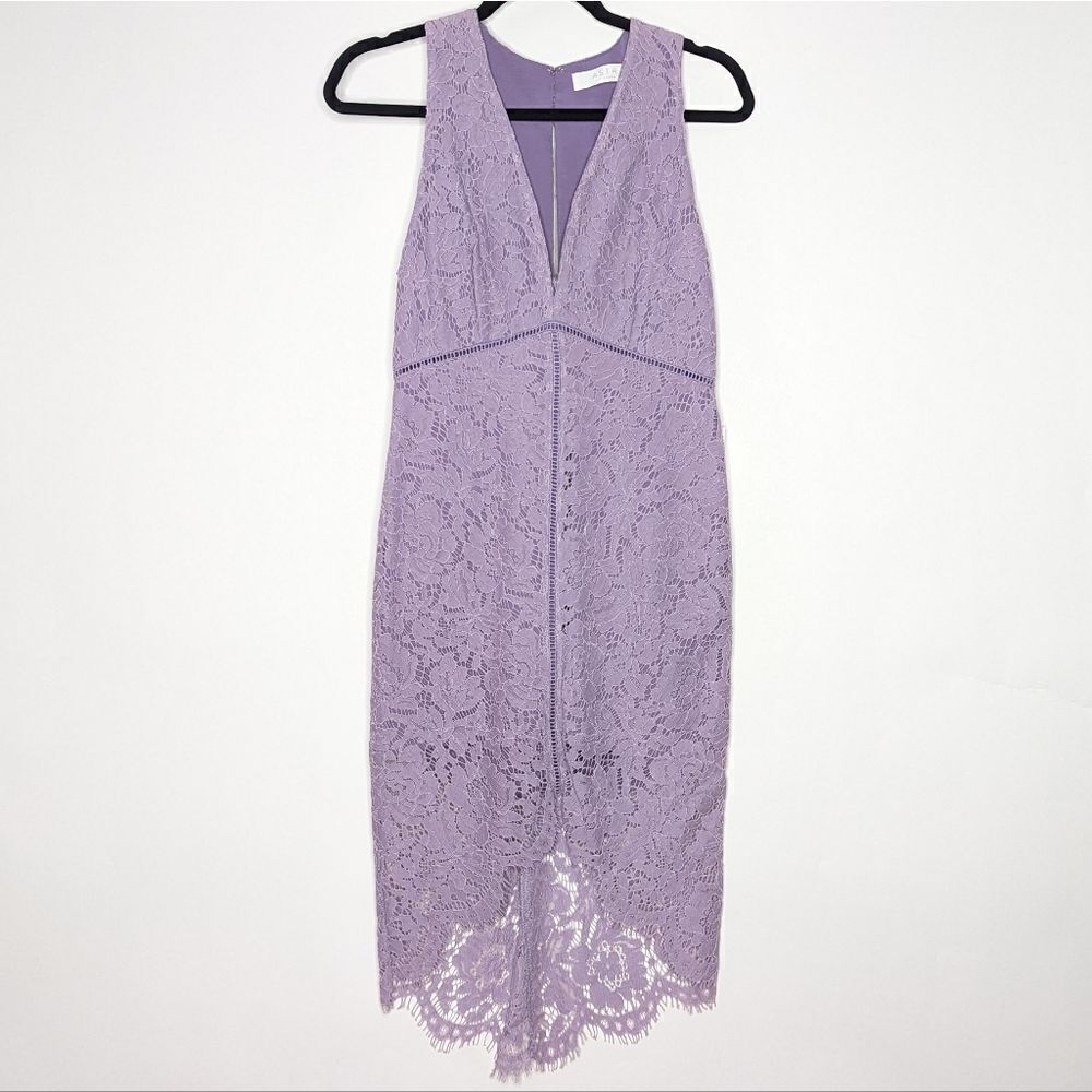 Astr The Label Caroline Lace Mini Dress in Lilac Purple
